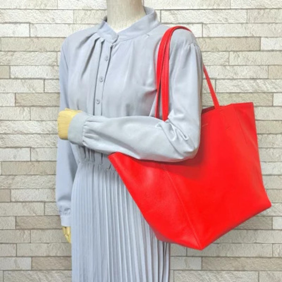 Celine Handbags - Celine red bag leather shoulder